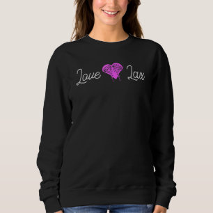 Lacrosse Lax Love Heart Sticks Goal Ball USA Colle Trui