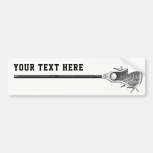 Lacrosse Lax Stick Bumpersticker
