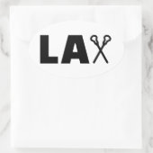 Lacrosse Lax sticks Ovale Sticker (Tas)