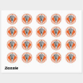 Lacrosse Lax Team Oranje Classic Round Sticker (Vel)