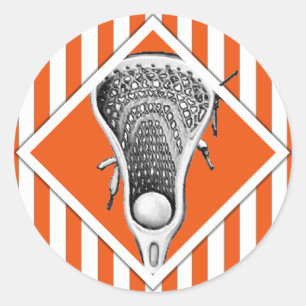 Lacrosse Lax Team Oranje Classic Round Sticker
