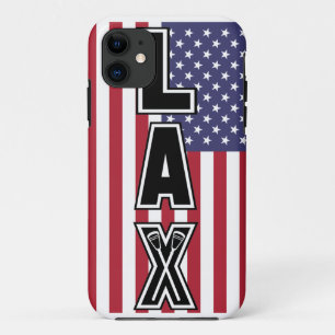 Lacrosse LAX US Vlag iPhone 11 Hoesje