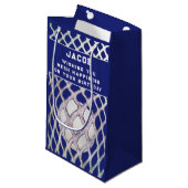 Lacrosse Lecteur Bleu Petit sac cadeau (Devant Angle)