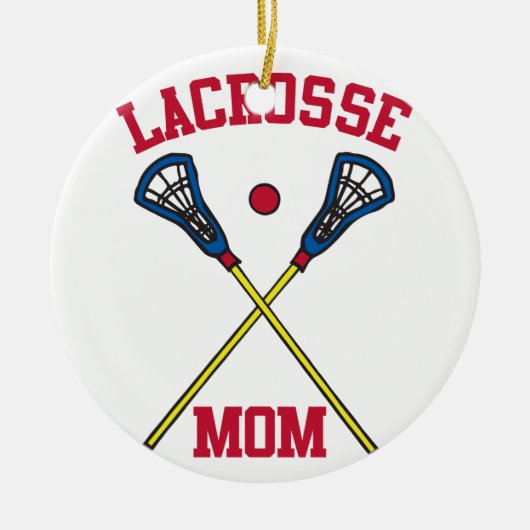 Lacrosse mama keramisch ornament (Voorkant)