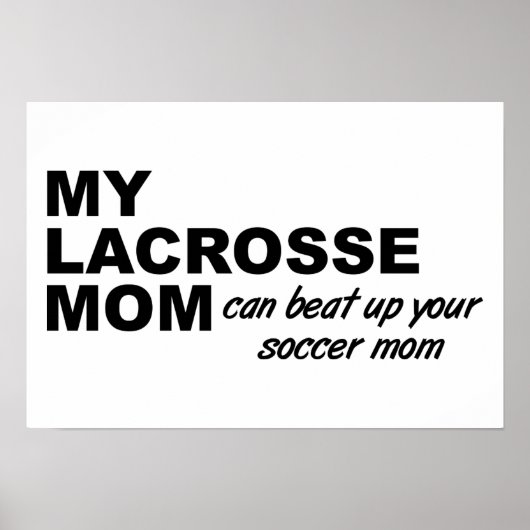 Lacrosse Maman Drôle Poster (Devant)