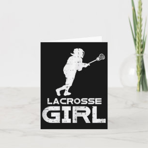 Lacrosse Meisje Cool Sport Lax Speler Goalie Meisj Kaart
