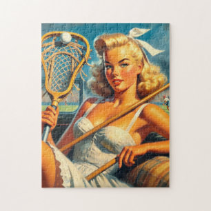 Lacrosse Meisje Legpuzzel