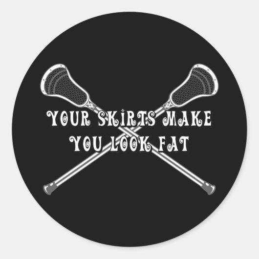 Lacrosse Meisjes Dikke Sticker (Voorkant)