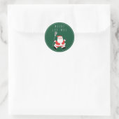 Lacrosse Merry Lax-mas Classic Round Sticker (Tas)