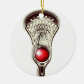 Lacrosse Merry Lax-mas Keramisch Ornament (Voorkant)