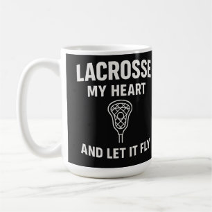 Lacrosse mijn hart en laat het vliegen Inspirere Koffiemok