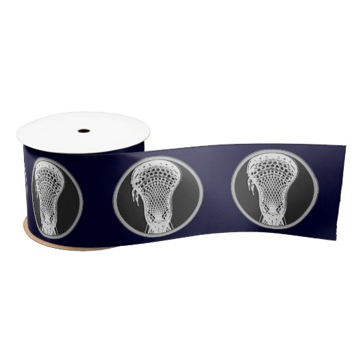 Lacrosse Navy Blue Satin Ribbon Lint (Spoel)