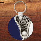Lacrosse Navy Blue Sleutelhanger (Voorkant)