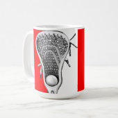 Lacrosse Novelty Gift Coffee Mok (Voorkant links)