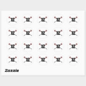 Lacrosse nummer 12 2 Sticker (Vel)