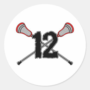 Lacrosse nummer 12 2 Sticker