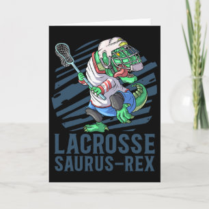 Lacrosse-o-saurus T Rex dinosaurus met lacrosse st Kaart