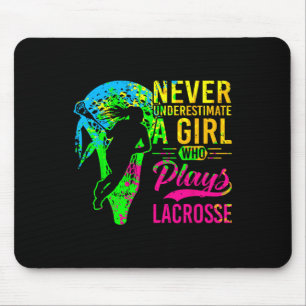 Lacrosse onderschat nooit een meisje dat Lacr spee Muismat