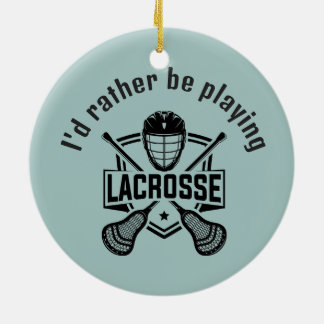 Lacrosse ontwerp keramisch ornament