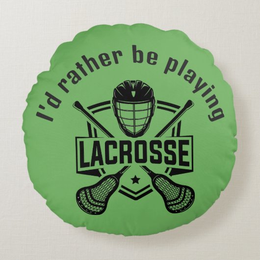 Lacrosse ontwerp rond kussen (Voorkant)