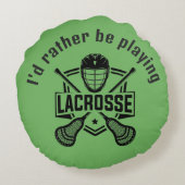 Lacrosse ontwerp rond kussen (Achterkant)