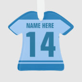 Lacrosse Pap Naam en nummer Jersey Ornament (achterkant)