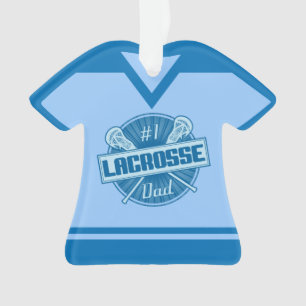Lacrosse Pap Naam en nummer Jersey Ornament