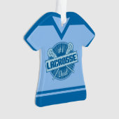 Lacrosse Pap Naam en nummer Jersey Ornament (voorkant)
