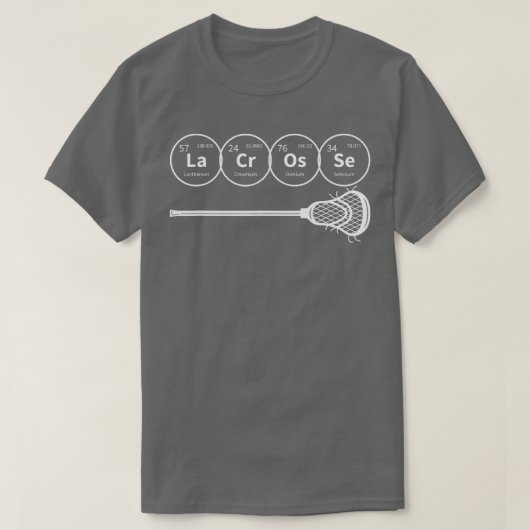 Lacrosse Periodic able of Elements Chemistry Gift T-shirt (Design voorkant)
