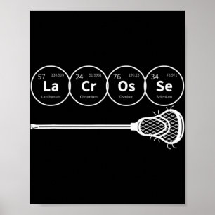 Lacrosse Periodic Table of Elements Chemistry Gift Poster