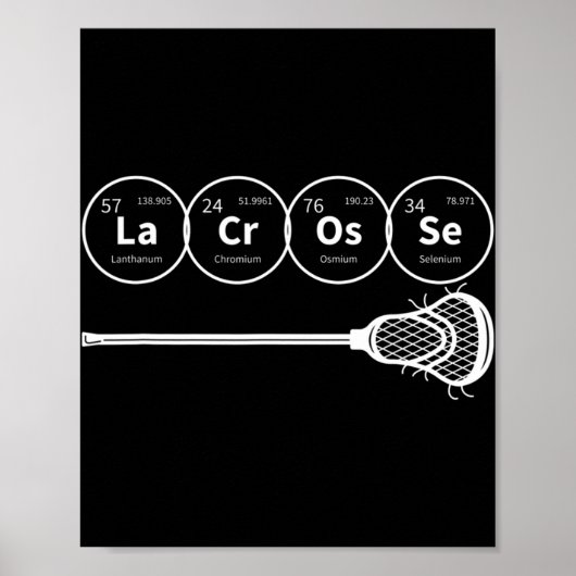 Lacrosse Periodic Table of Elements Chemistry Gift Poster (Voorkant)