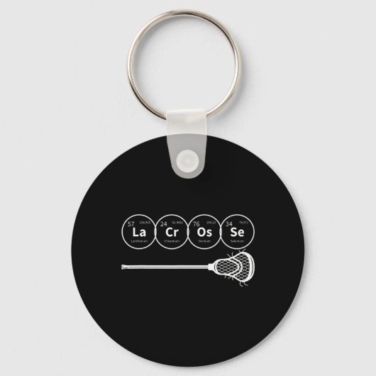 Lacrosse Periodic Table of Elements Chemistry Gift Sleutelhanger (Voorkant)