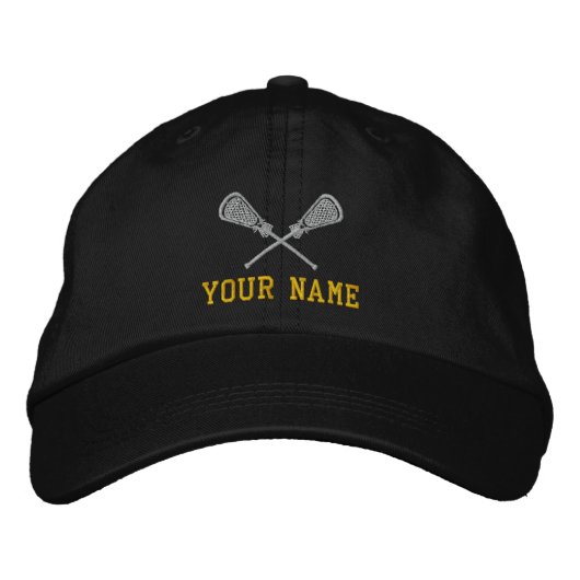 Lacrosse personnalisée Votre nom Casquette brodé (Devant)