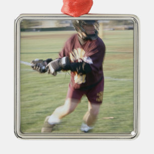 Lacrosse Player 2 Metalen Ornament