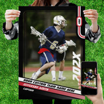Lacrosse Player Custom Gift in Rood