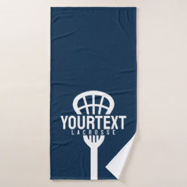 Lacrosse Player CUSTOM TEXT Team Mesh Sport Stick Bad Handdoek