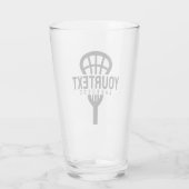 Lacrosse Player CUSTOM TEXT Team Mesh Sport Stick Glas (Achterkant)