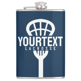Lacrosse Player CUSTOM TEXT Team Mesh Sport Stick Heupfles