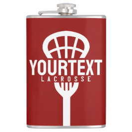 Lacrosse Player CUSTOM TEXT Team Mesh Sport Stick Heupfles