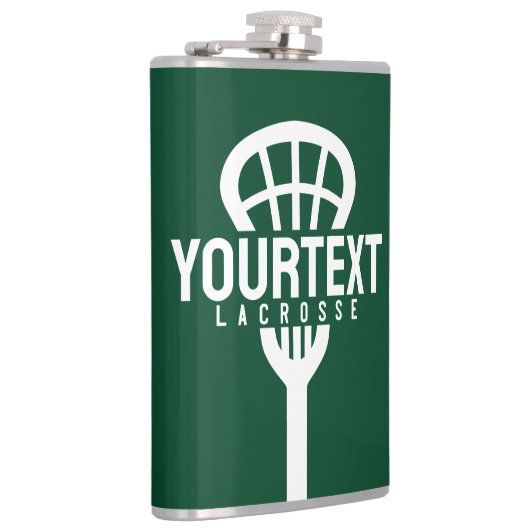 Lacrosse Player CUSTOM TEXT Team Mesh Sport Stick Heupfles (Rechts)