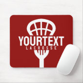 Lacrosse Player CUSTOM TEXT Team Mesh Sport Stick Muismat (Met muis)