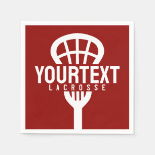 Lacrosse Player CUSTOM TEXT Team Mesh Sport Stick Servet