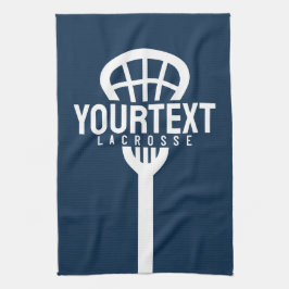 Lacrosse Player CUSTOM TEXT Team Mesh Sport Stick Theedoek