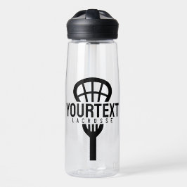Lacrosse Player CUSTOM TEXT Team Mesh Sport Stick Waterfles
