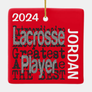 Lacrosse Player Extraordinaire CUSTOM Keramisch Ornament