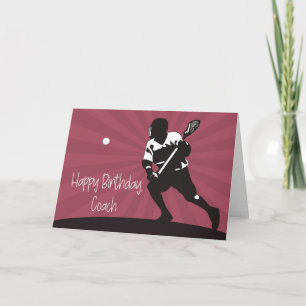 Lacrosse Player for Lacrosse Coach Birthday Kaart
