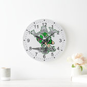 Lacrosse Player Green Uniform Grote Klok (Huis)