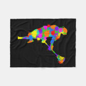 Lacrosse Player Kinder Boys Youth Fleece Deken (Voorkant (Horizontaal))