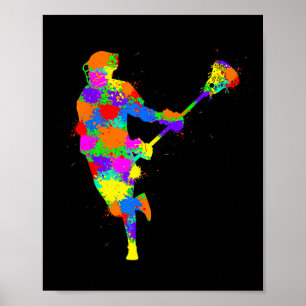 Lacrosse Player Kinder Boys Youth Poster