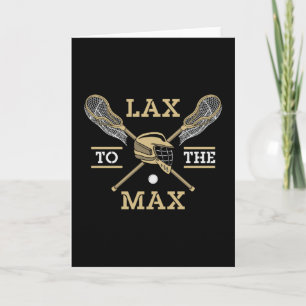 Lacrosse Player Lax naar de Max Stick Funny Gift Kaart
